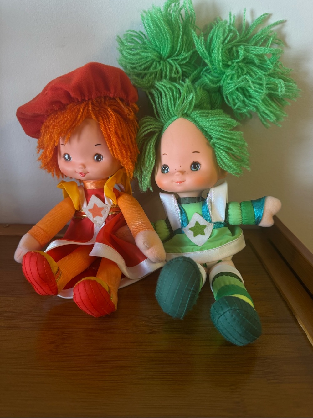 Hallmark Yarn-Hair Rainbow Brite Dolls Rare LaLa orange & apart O Green Vintage